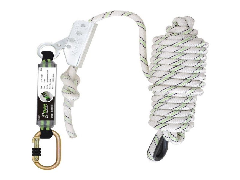 Longe de sécurité antichute avec absorbeur - Corderie Weiss Longe de sécurité antichute avec absorbeur - Corderie Weiss
